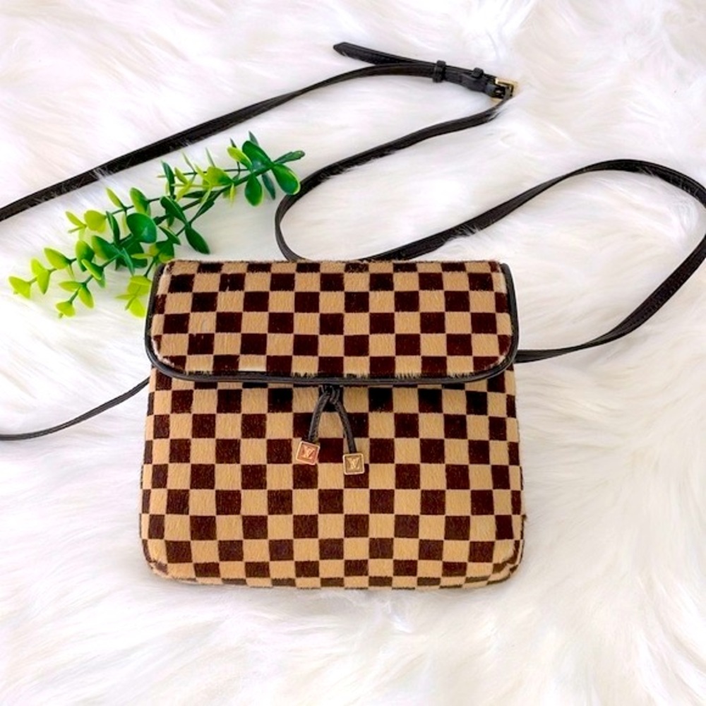Louis Vuitton Brown and Tan Crossbody Bag